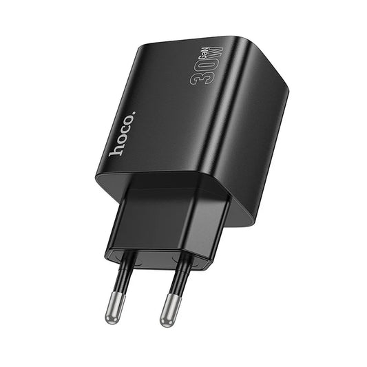 Зарядно устройство за мрежа HOCO N56, 30W, 3A, 2 x USB-A - 2 x USB-C, Черно