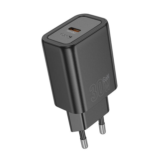 Зарядно за мрежа HOCO N62, 30W, 3A, 1 x USB-C, Черно