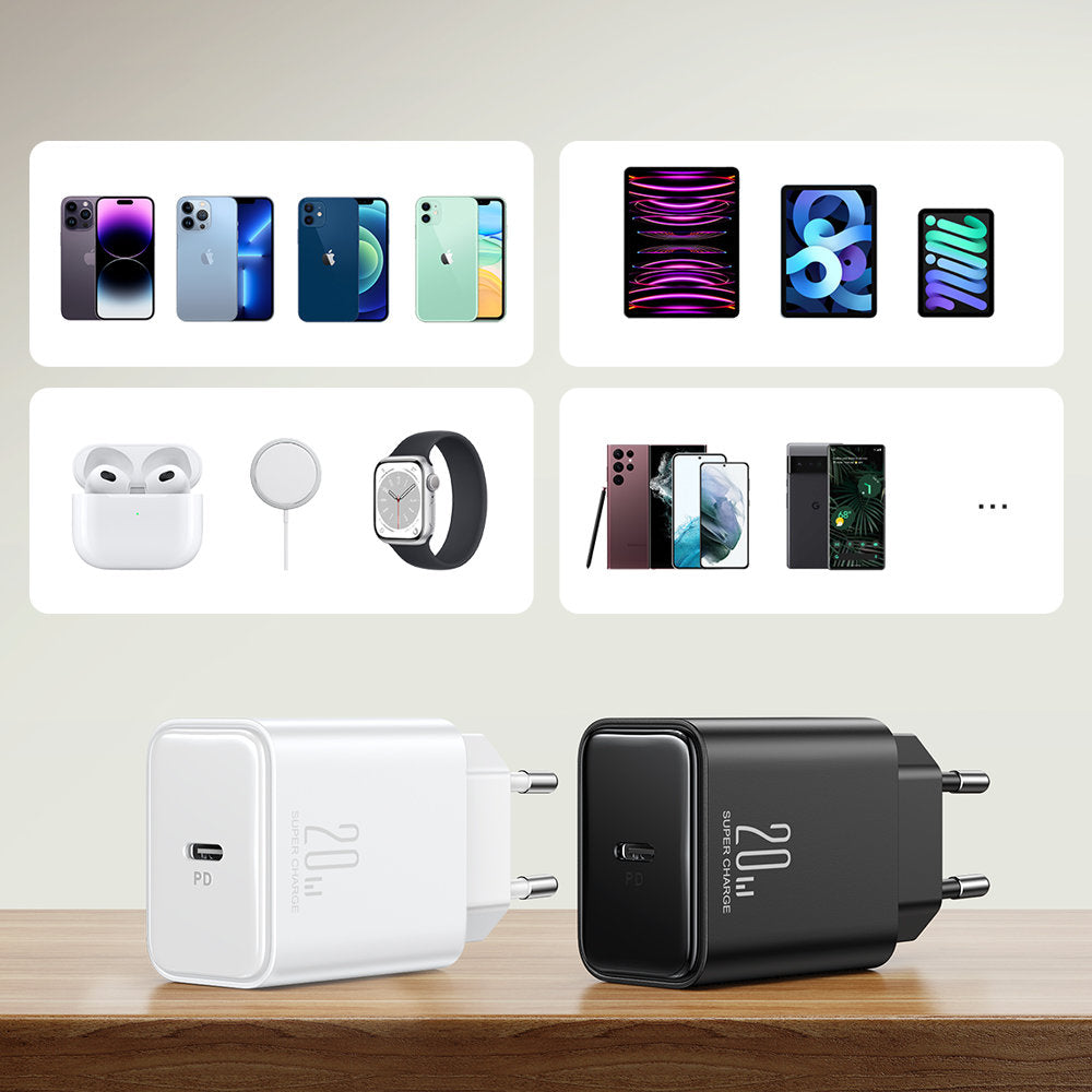 Joyroom JR-TCF06 Мрежово зарядно устройство JR-TCF06, 20W, 3A, 1 x USB-C, черно