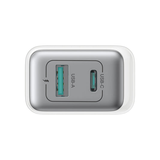 Зарядно за мрежа Joyroom JR-TCF15, 30W, 5A, 1 x USB-A - 1 x USB-C, Бяло