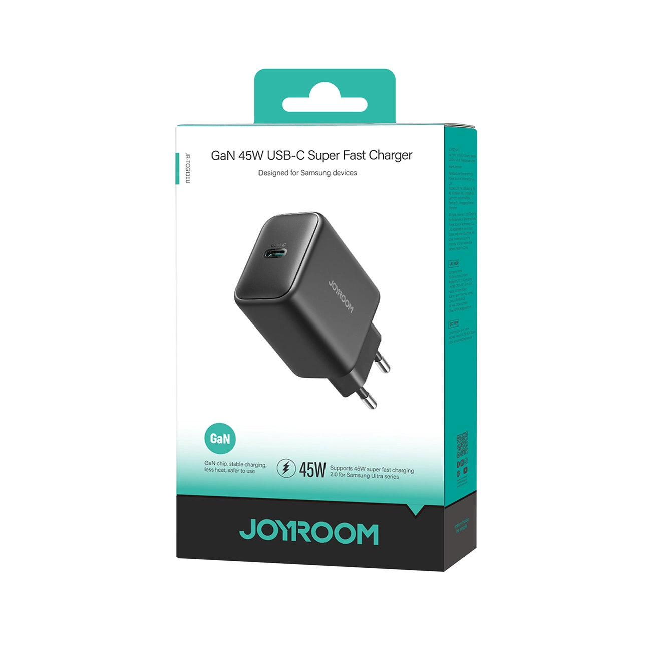 Зарядно за мрежа Joyroom JR-TCG13, 45W, 3A, 1 x USB-C, Черно