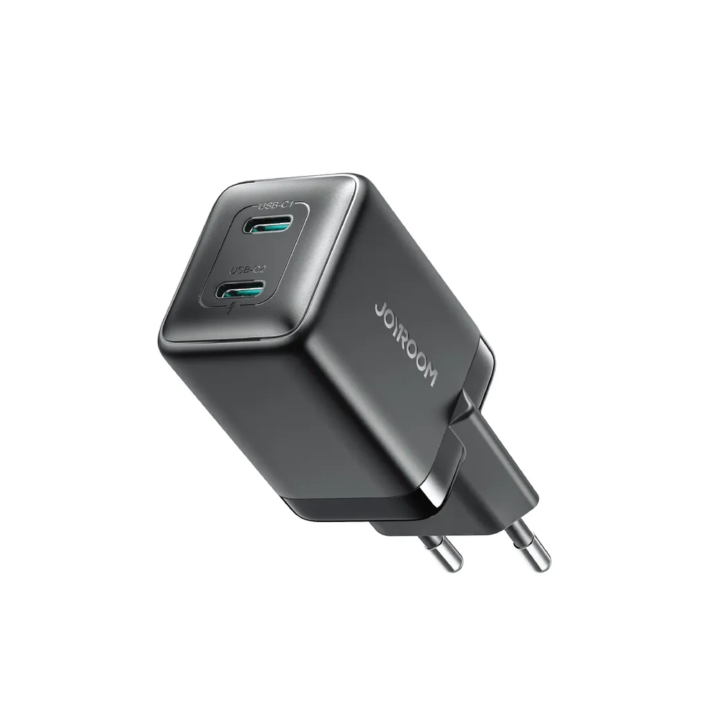 Зарядно устройство за мрежа Joyroom JR-TCG17, 45W, 3A, 2 x USB-C, Черно
