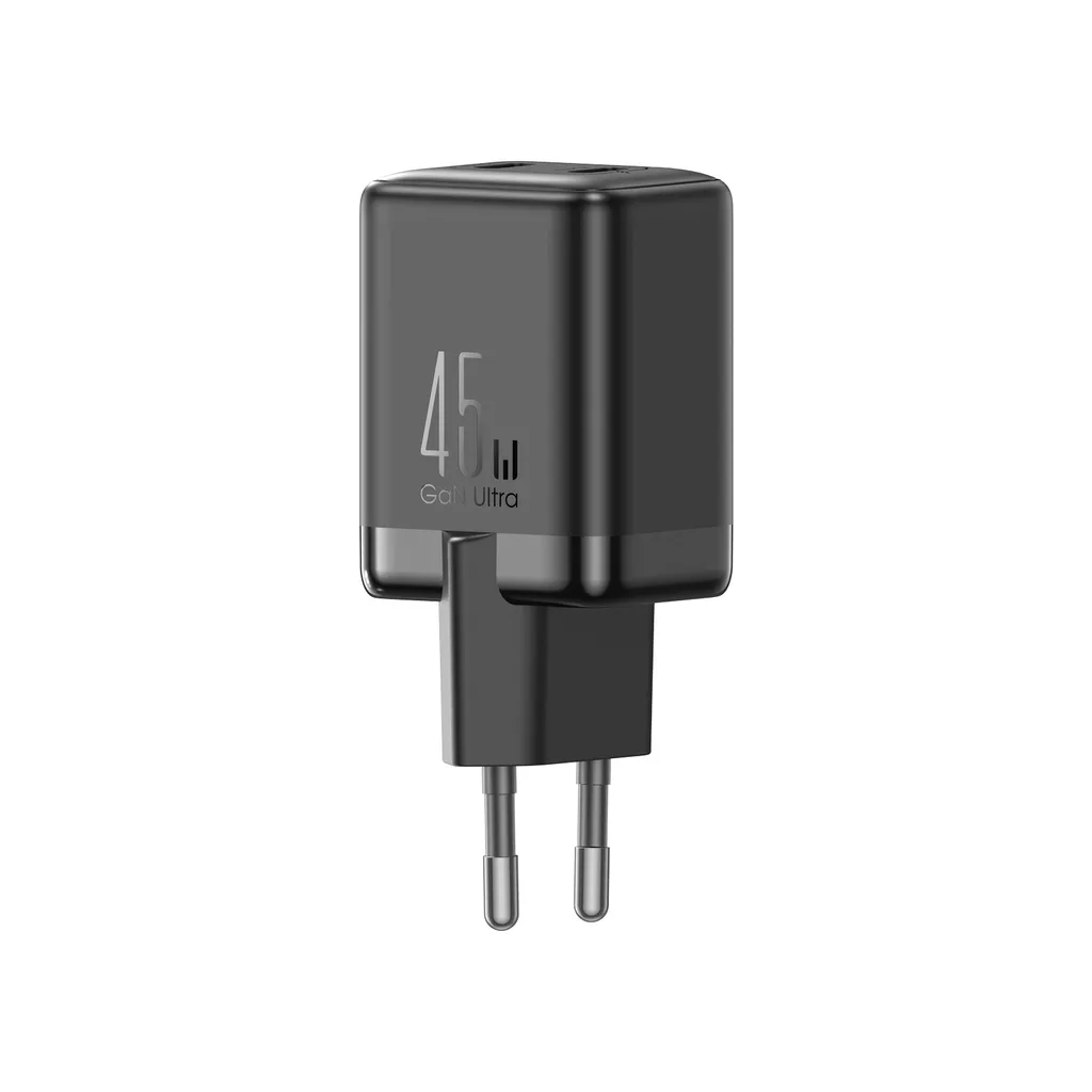 Зарядно устройство за мрежа Joyroom JR-TCG17, 45W, 3A, 2 x USB-C, Черно