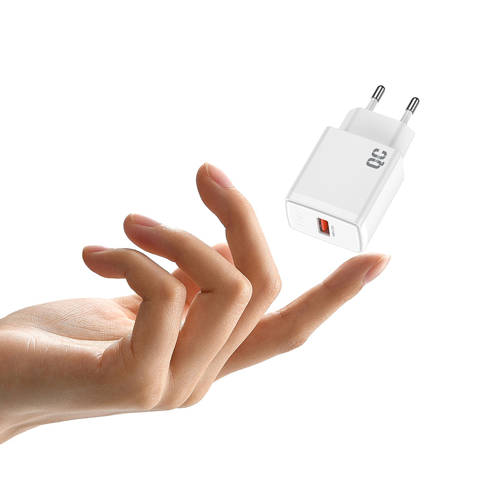 Зарядно устройство за мрежа Lito LC08, 18W, 3A, 1 x USB-A, Бяло