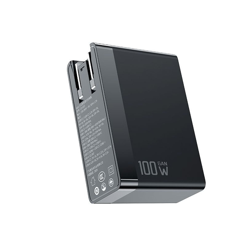 Зарядно за мрежа McDodo CH-8101 Pro Nuc AR Power Travel, 100W, 5A, 1 x USB-A - 2 x USB-C, Черно