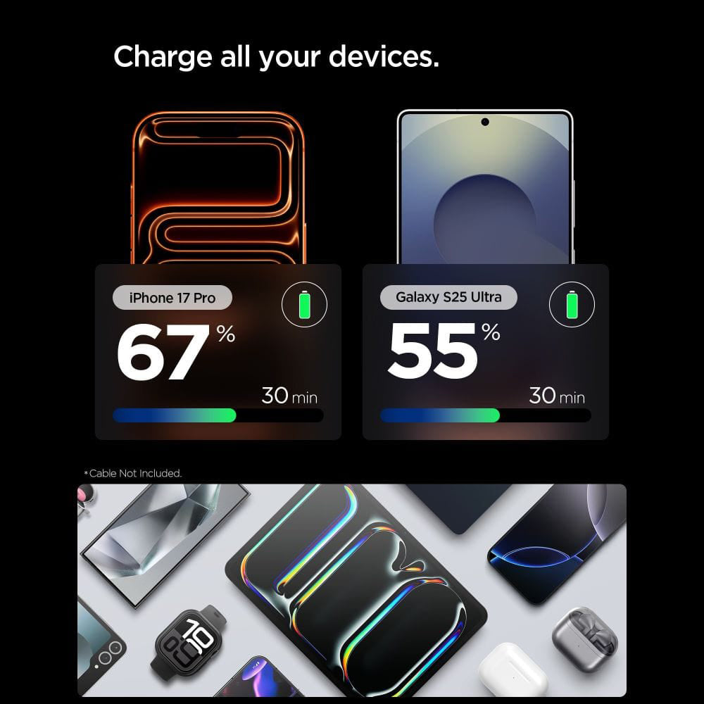 Зарядно устройство за мрежа Spigen EE301EU Essential, 30W, 3A, 1 x USB-C, Титанено сиво ACH10448