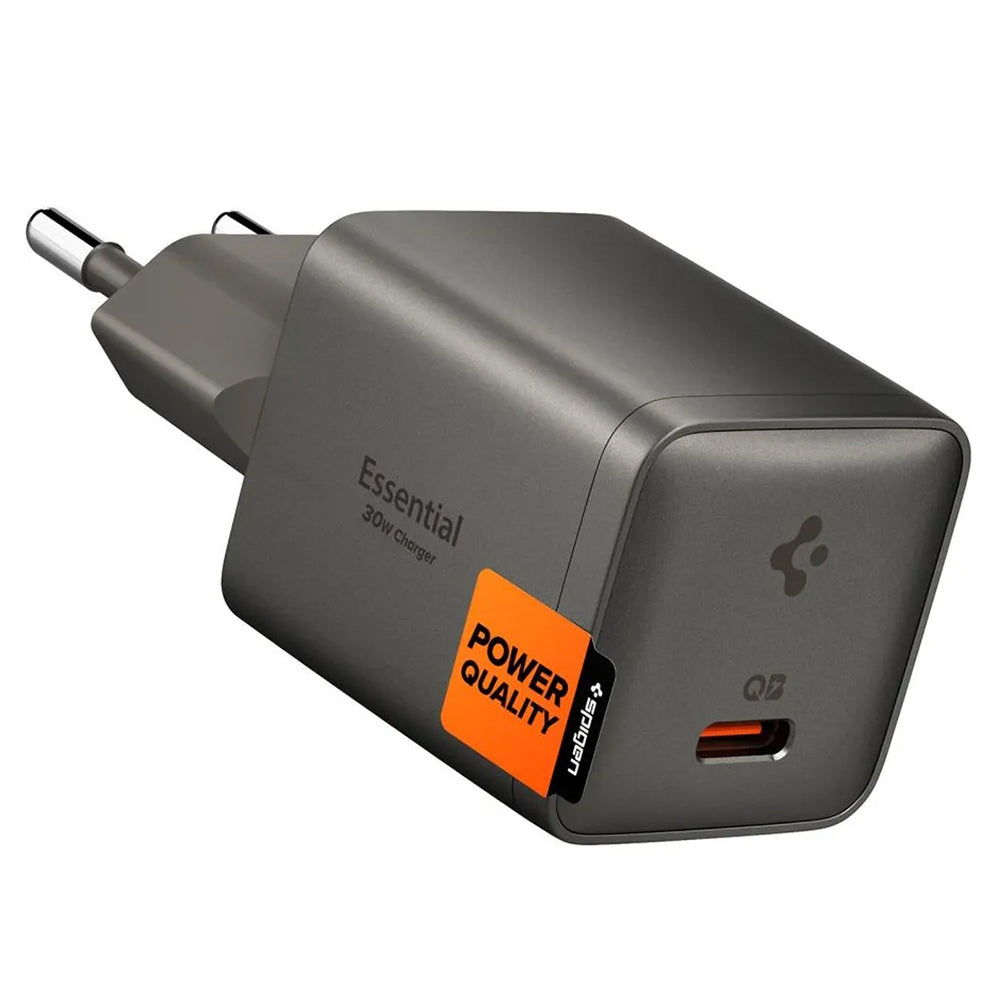 Мрежово зарядно Spigen EE301EU Essential, 30W, 3A, 1 x USB-C, Сиво ACH10447