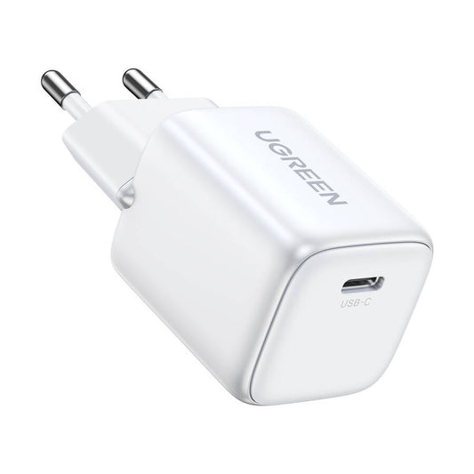 Мрежово зарядно устройство UGREEN CD318, 20W, 3A, 1 x USB-C, бяло