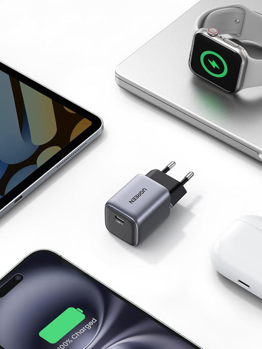 Мрежово зарядно устройство UGREEN CD319, 30 W, 3A, 1 x USB-C, сиво