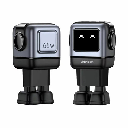 Мрежово зарядно устройство UGREEN CD361 Uno, 65 W, 3,25 A, 1 x USB-A - 2 x USB-C, черно