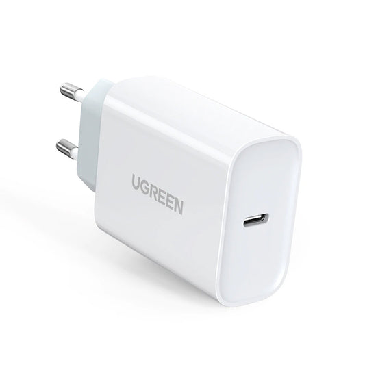 Мрежово зарядно устройство UGREEN CD127, 30W, 3A, 1 x USB-C, бяло