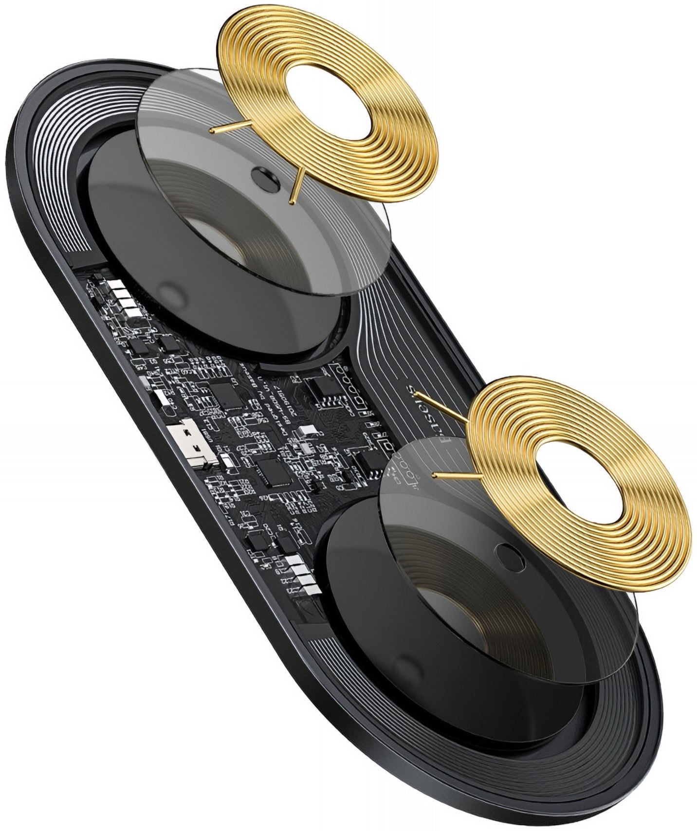 Безжично зарядно устройство Baseus Simple 2in1, 15W, 1.67A, Прозрачно WXJK-A01