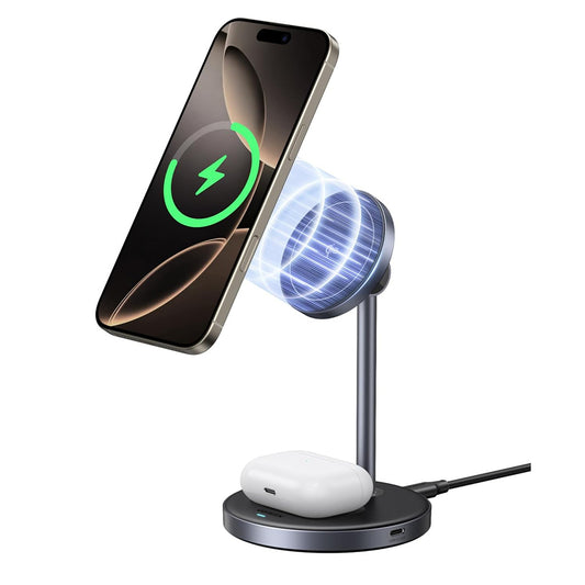 Безжично зарядно устройство за мрежа UGREEN W710 3в1, 20W, 1.67A, 1 x USB-C, Черно