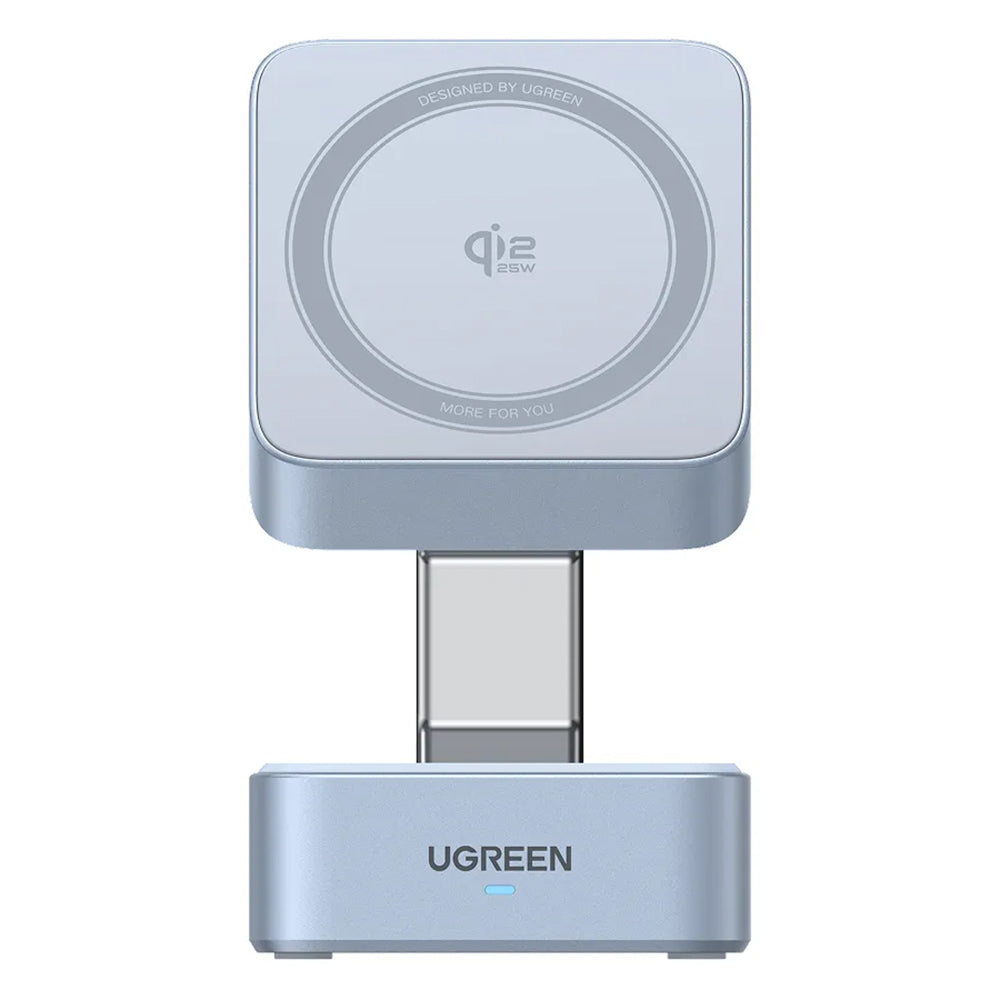 Безжично зарядно устройство за мрежа UGREEN W752 2в1, 35W, 3A, 1 x USB-C, Синьо
