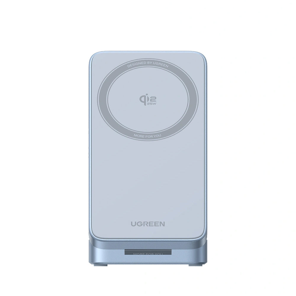 Безжично зарядно устройство UGREEN W757 (65901) 3в1, 25W, Синьо