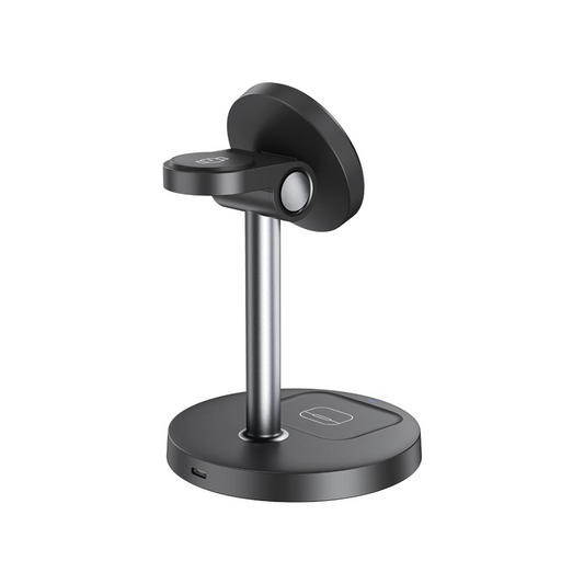 Безжично зарядно устройство за мрежа XO Design CX038 3в1, 15W, 1.67A, Черно