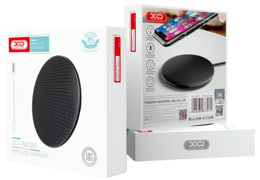 Безжично зарядно устройство за мрежа XO Design WX020, 15W, 1.67A, Черно
