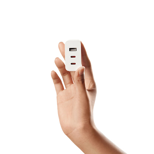 Xiaomi 2C1A GaN мрежово зарядно устройство, 67W, 3A, 1 x USB-A - 2 x USB-C, бяло