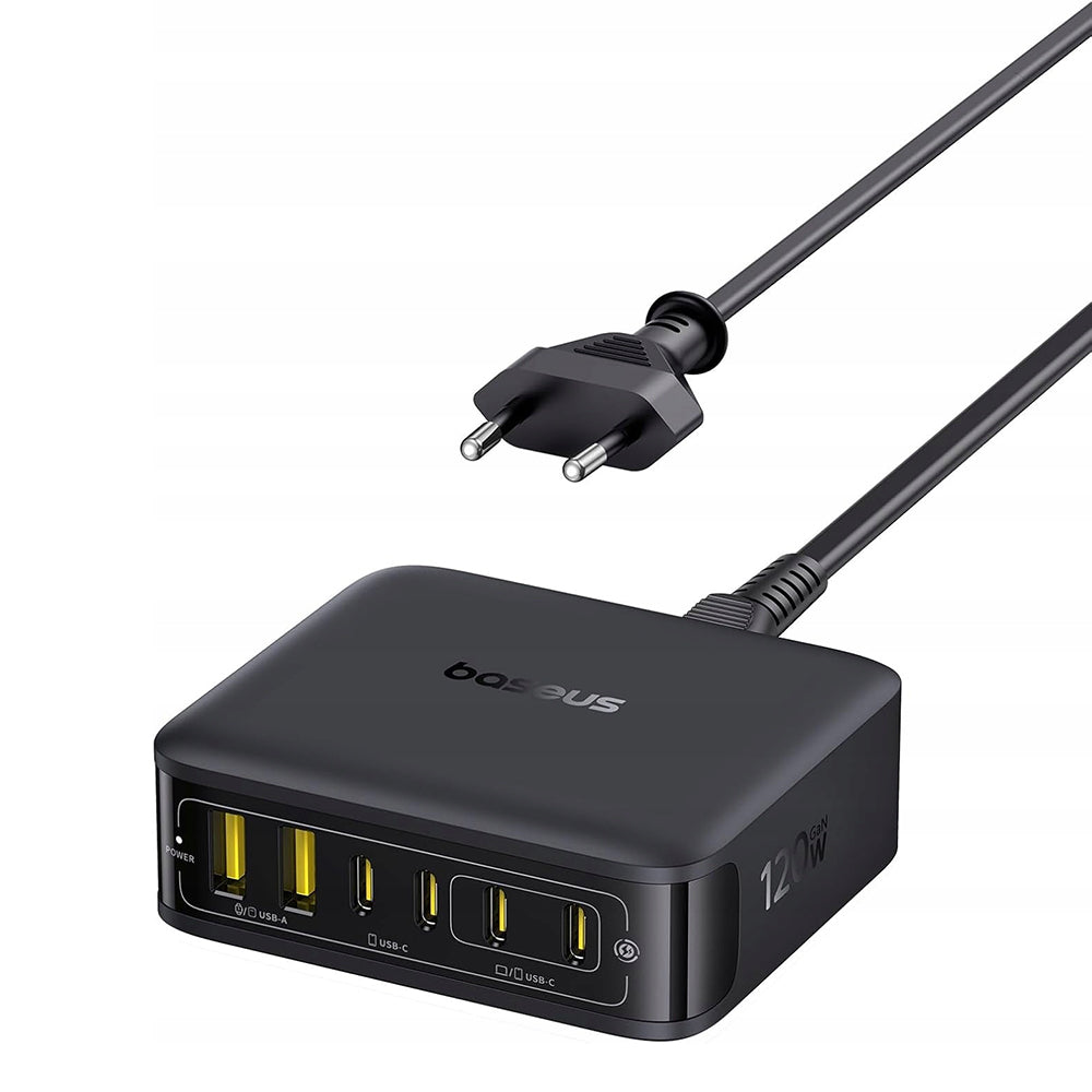 Зарядно устройство Baseus EnerFill FH21, 120W, 3.25A, 2 x USB-A - 4 x USB-C, Черно E0120T00