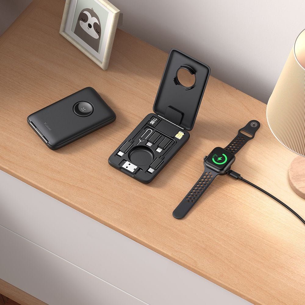 McDodo CH-2440 8in1 Wireless Charger with Organizer for Apple Watch Series, Black