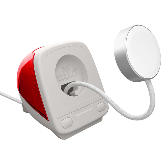 Стойка Spigen C1 Classic за безжично зарядно устройство за Apple Watch Series, Червен