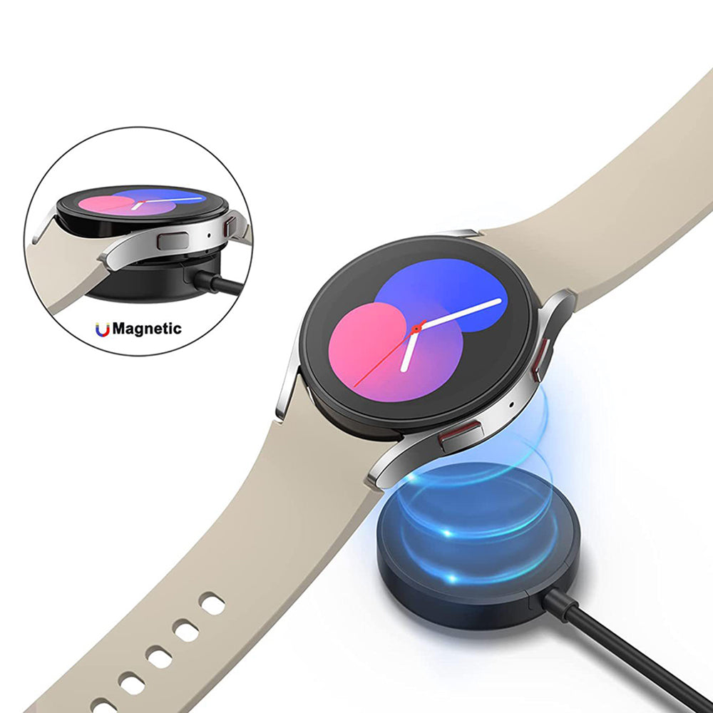 Безжично зарядно устройство Techsuit TSC11 за Samsung Galaxy Watch Series, USB-A, Черно