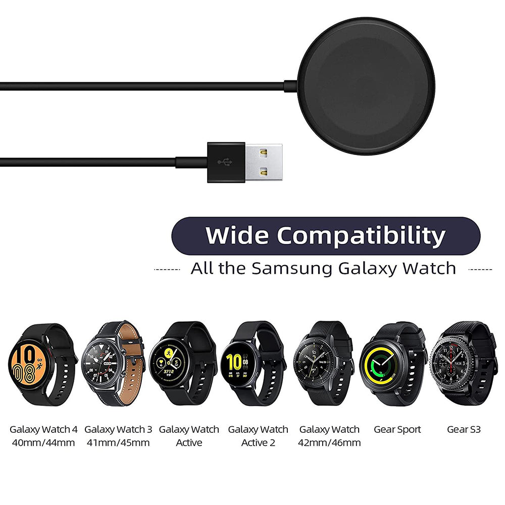 Безжично зарядно устройство Techsuit TSC11 за Samsung Galaxy Watch Series, USB-A, Черно