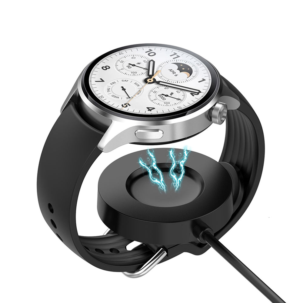 Безжично зарядно устройство Techsuit TXC6 за Xiaomi Watch S1 Pro, USB-A, Черно