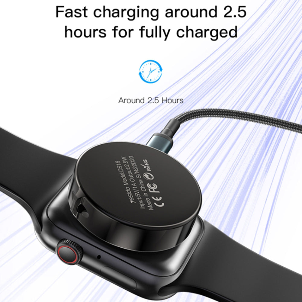 Безжично зарядно устройство Yesido DS18 за Apple Watch Series, Черно