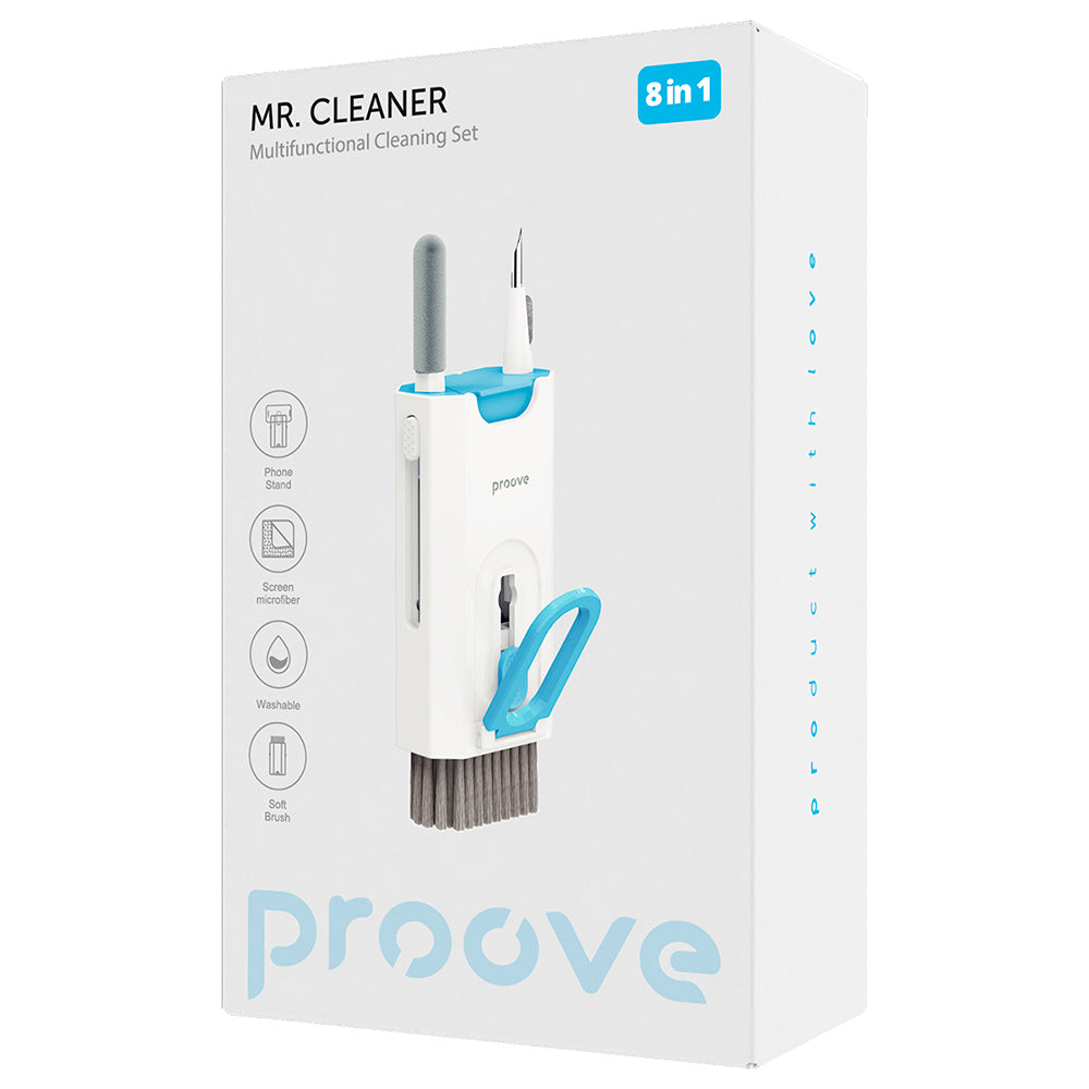 Инструмент за почистване Proove Mr.Cleaner, 8в1, бял