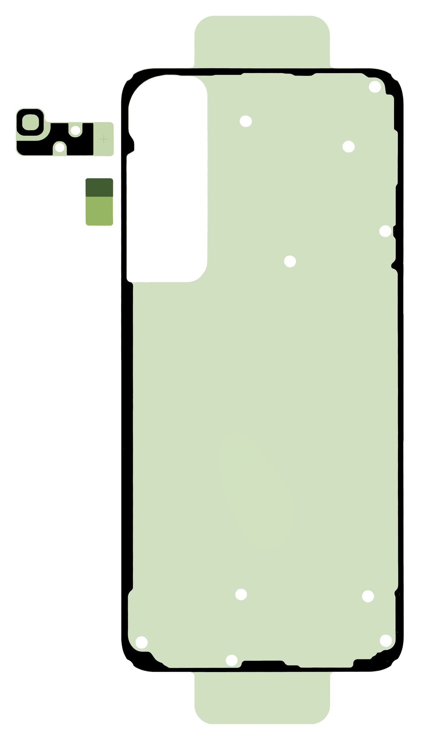 Комплект лепило за заден капак на батерията Samsung Galaxy S25+ S936, Service Pack GH82-36508A