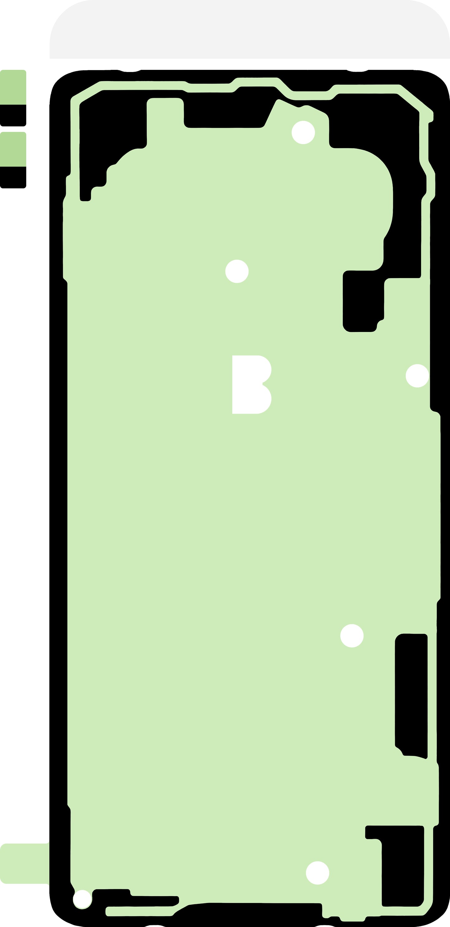 Комплект лепило за капак на батерия Samsung Galaxy S10+ G975, Service Pack GH82-18801A