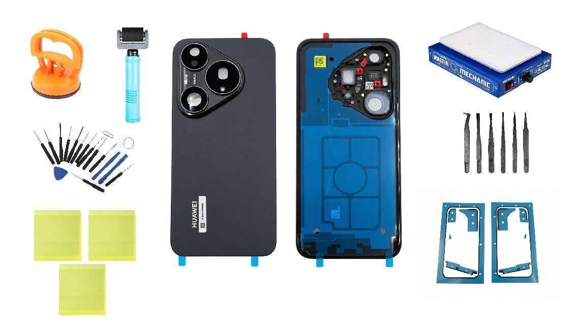 Комплект заден капак за батерия Huawei Pura 90s Pro Mulberry Black Service Pack и специализирани сервизни инструменти