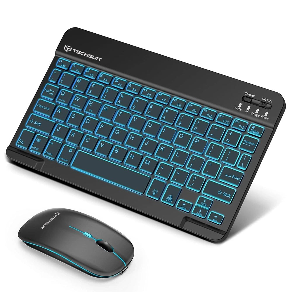 Безжичен комплект клавиатура и мишка Techsuit AirCombo WKM1, BT / Wi-Fi, черен