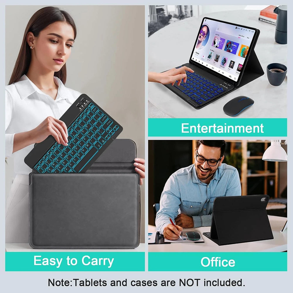 Безжичен комплект клавиатура и мишка Techsuit AirCombo WKM1, BT / Wi-Fi, черен