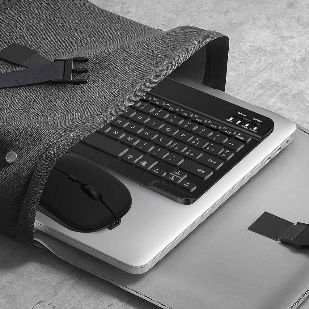 Безжичен комплект клавиатура и мишка Techsuit AirCombo WKM1, BT / Wi-Fi, черен