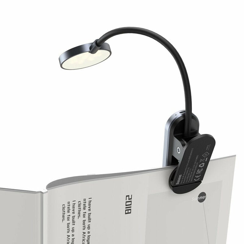 Преносима LED лампа Baseus Comfort Reading Mini Clip, сива DGRAD-0G