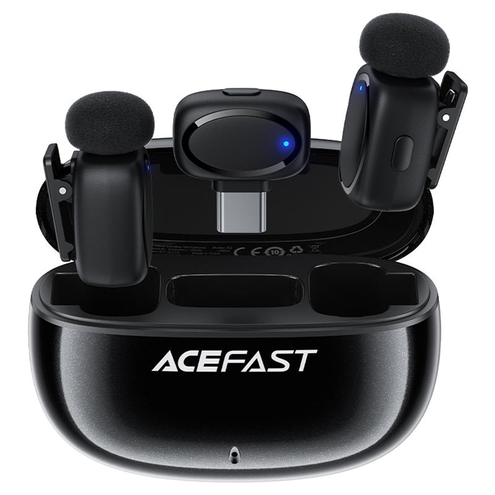 Лавалиера Acefast R2, USB-C, Комплект 2 броя, Черна