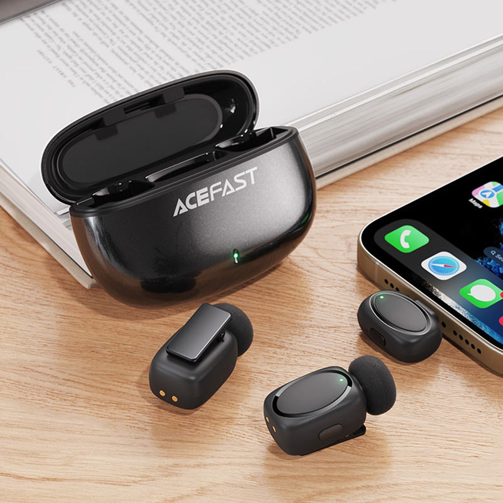 Лавалиера Acefast R2, USB-C, Комплект 2 броя, Черна