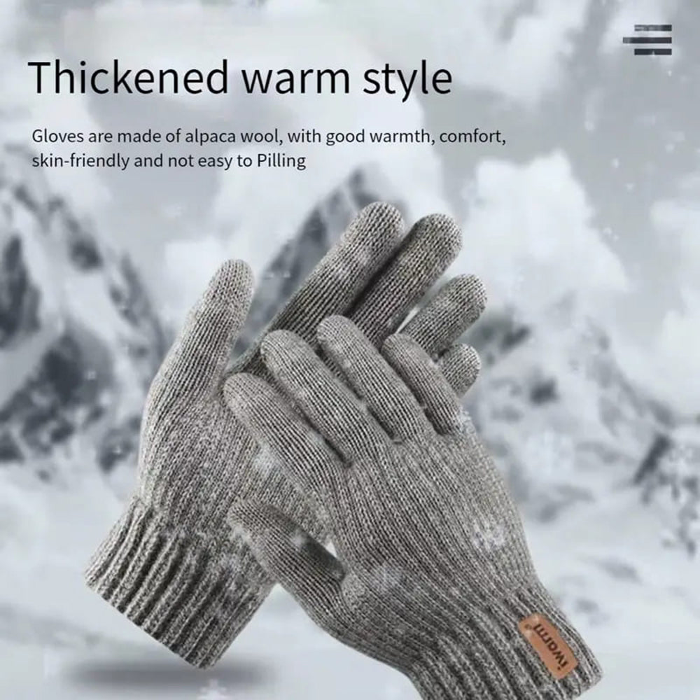 Зимни тактилни ръкавици Iwarm ST0016, размер 22см, сиви