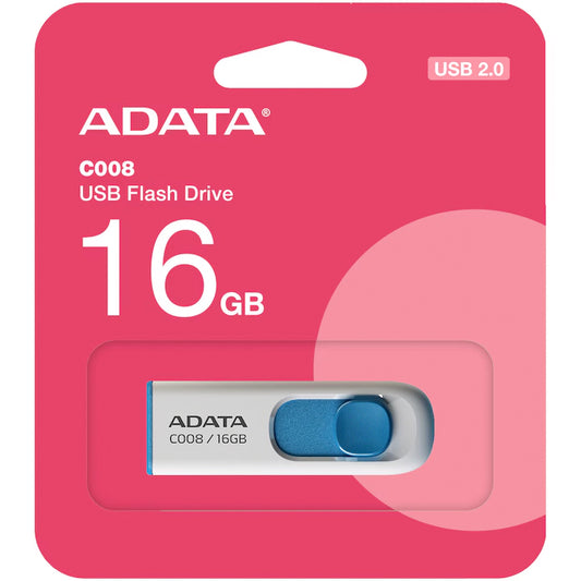 Външна памет USB-A Adata C008, 16Gb AC008-16G-RWE