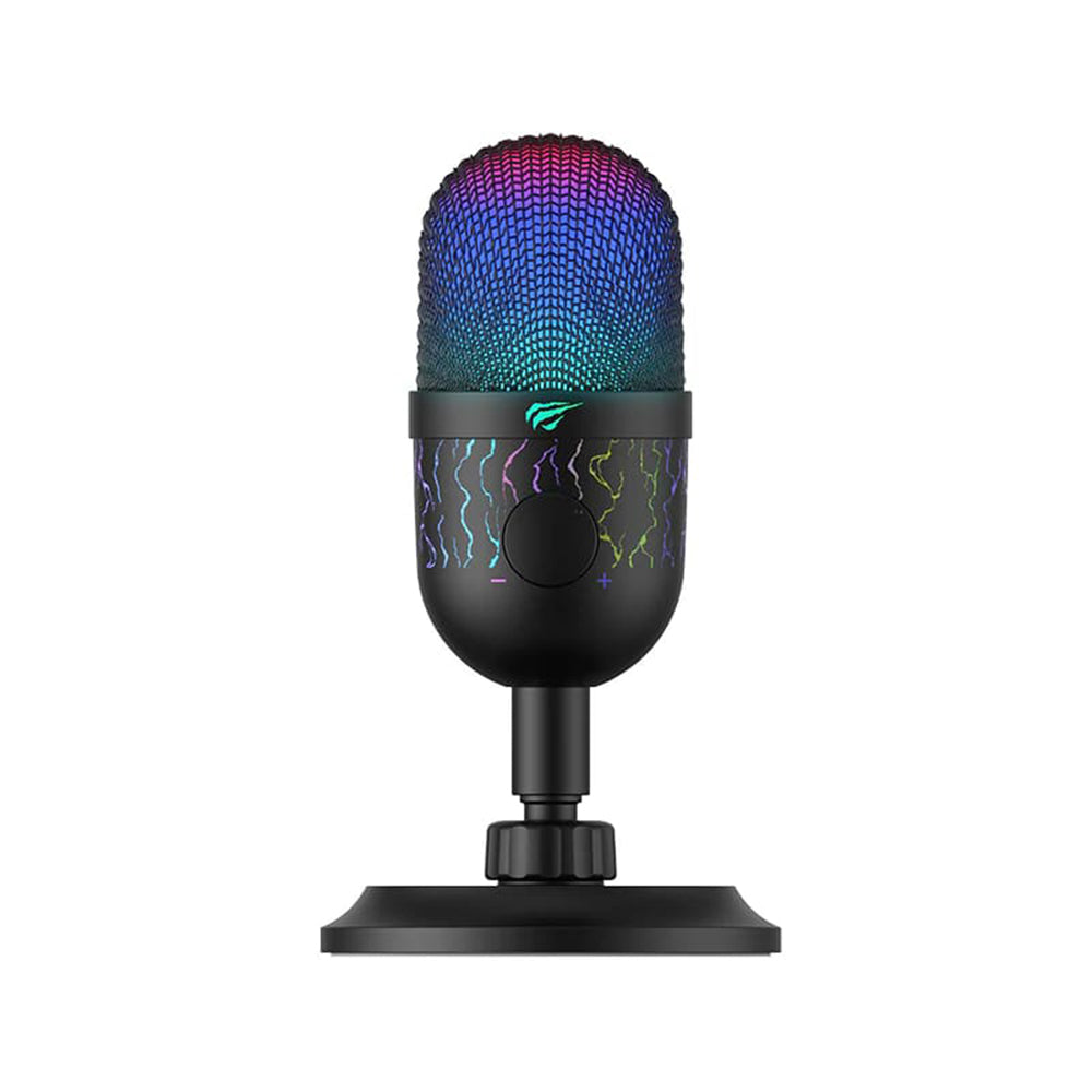 Гейминг микрофон HAVIT GK52, RGB, USB-A, 1.8m, Черен