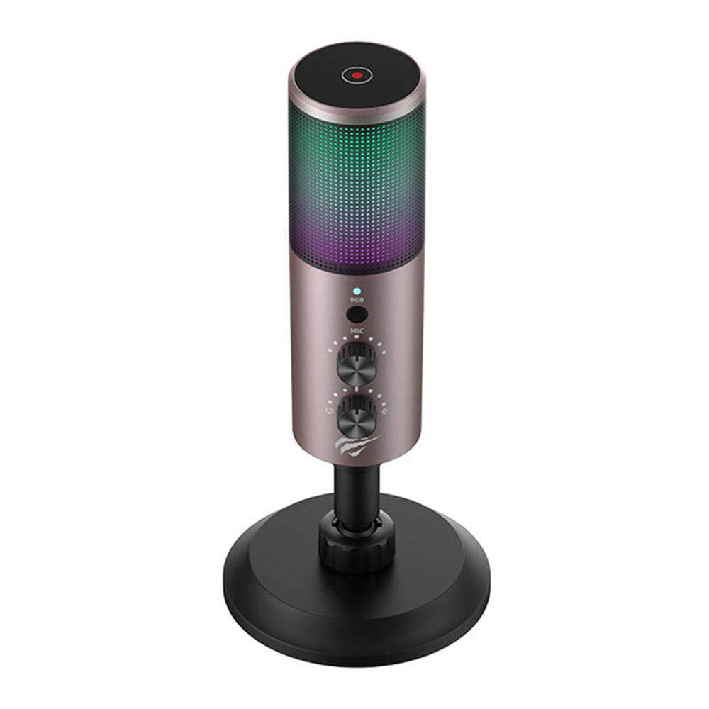 Гейминг микрофон HAVIT GK61, RGB, USB-C, Сив