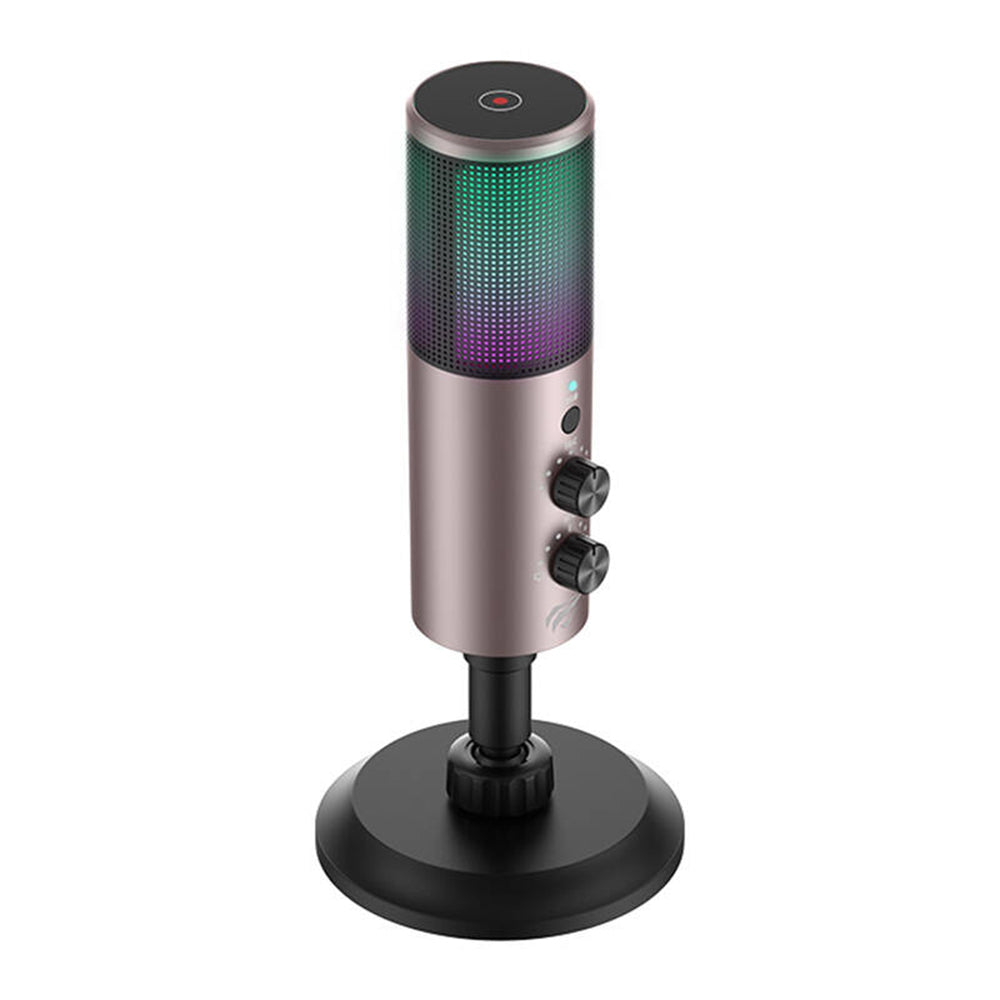 Гейминг микрофон HAVIT GK61, RGB, USB-C, Сив