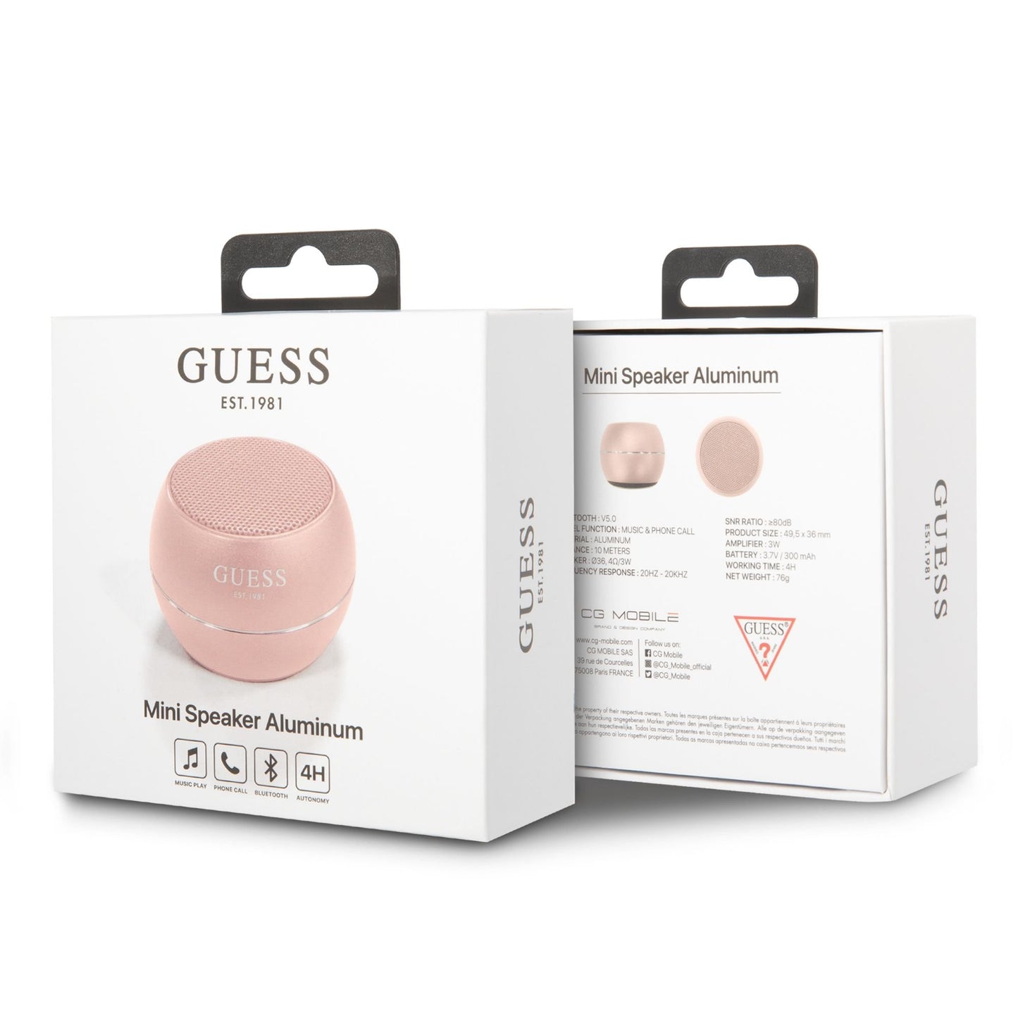 Портативна Bluetooth колонка Guess, 3W, Розова