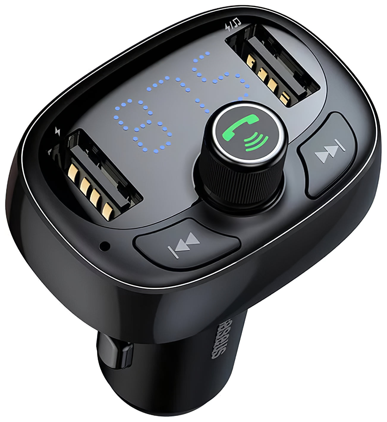 Baseus S-09 Bluetooth FM Modulator, 2 x USB-A - 1 x microSD CCMT000301
