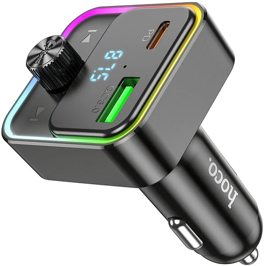 FM Bluetooth модулатор HOCO E81, 1 x USB-A - 1 x USB-C