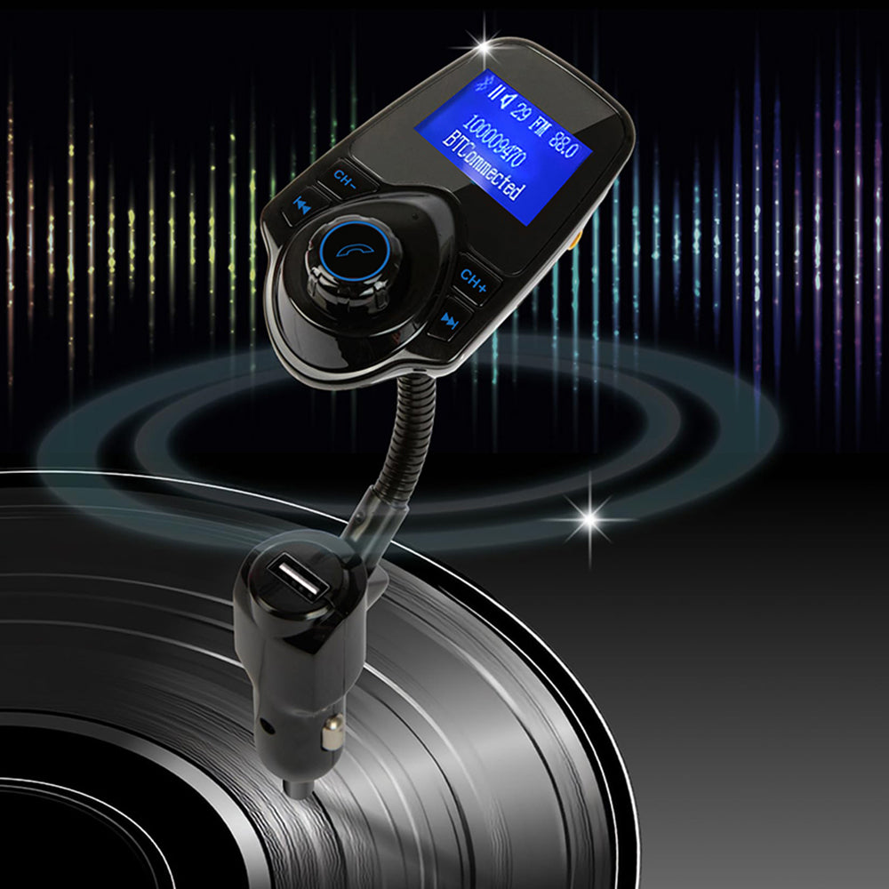 FM Bluetooth модулатор Techsuit MFM4, 1 x USB-A - 1 x 3.5mm - 1 x microSD, Черен