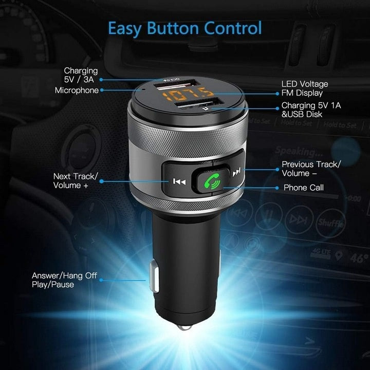 FM Bluetooth модулатор Techsuit VoltTune, 2 x USB-A