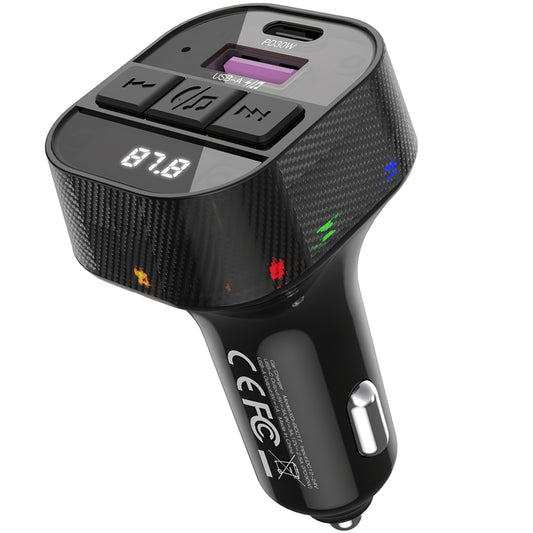 Bluetooth FM модулатор XO Design BCC17-2, 1 x USB-A - 1 x USB-C